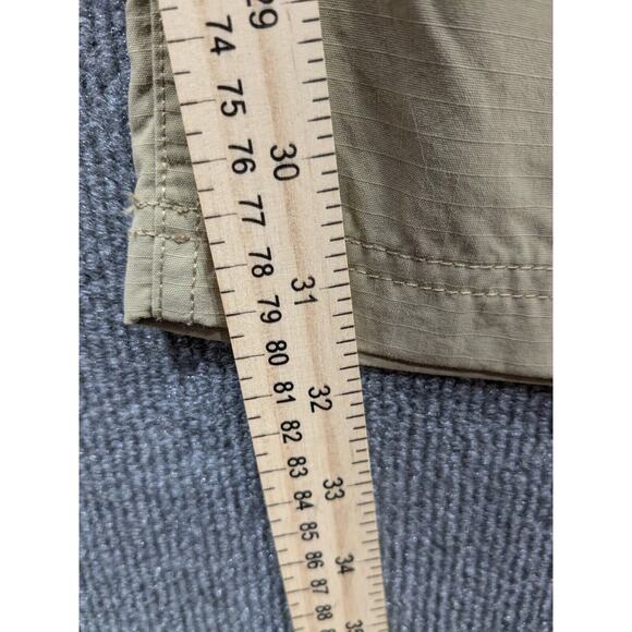 Duluth Trading Cargo Pants Mens 34x32 Nylon Khaki Elastic Waist Lightweight - Picture 5 of 11